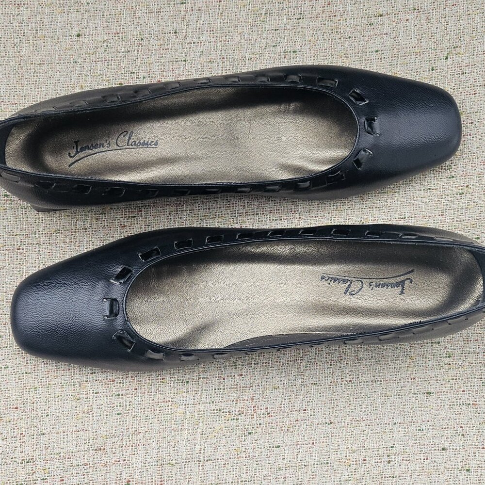 Jensen's Classic Women Shoes Black Leather Upper Pump Shoes Size 7 - Picture 10 of 13